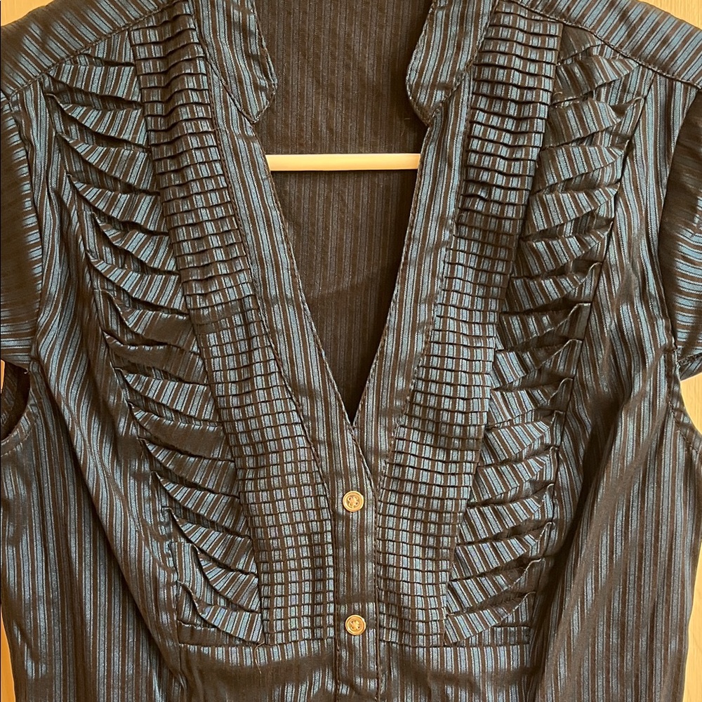 Express Dark Blue Button Down Shirt - Picture 3 of 5